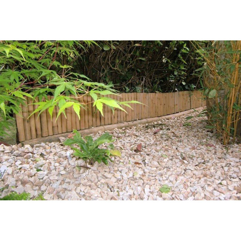 10'' H x 72'' W Tan Bamboo Lawn Edging
