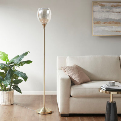 Lampe sur pied en verre Everly Quinn Warren Mercury