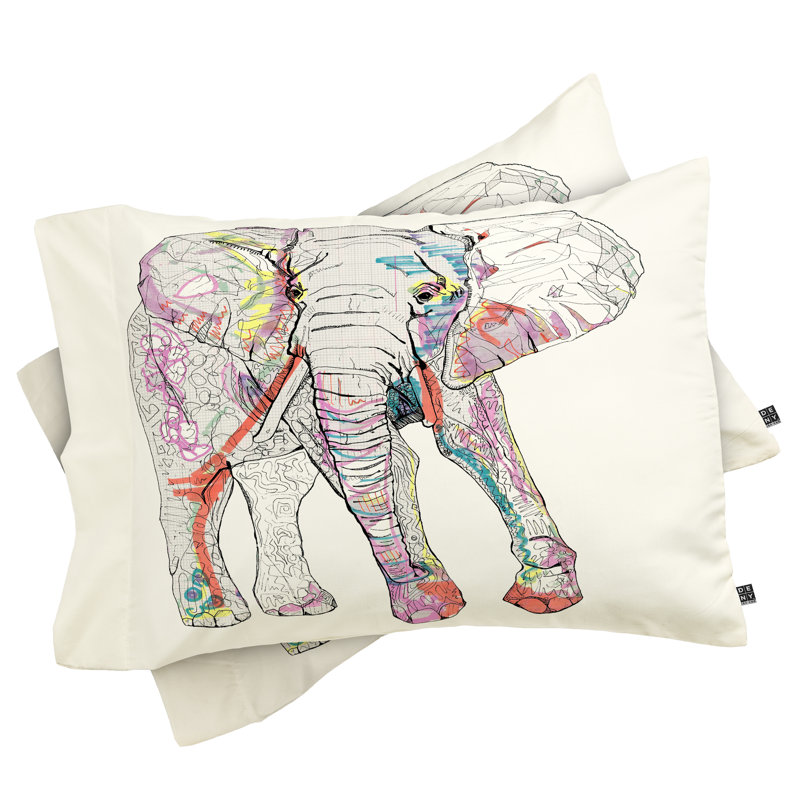 Casey Rogers Elephant 1 Pillow Case, King