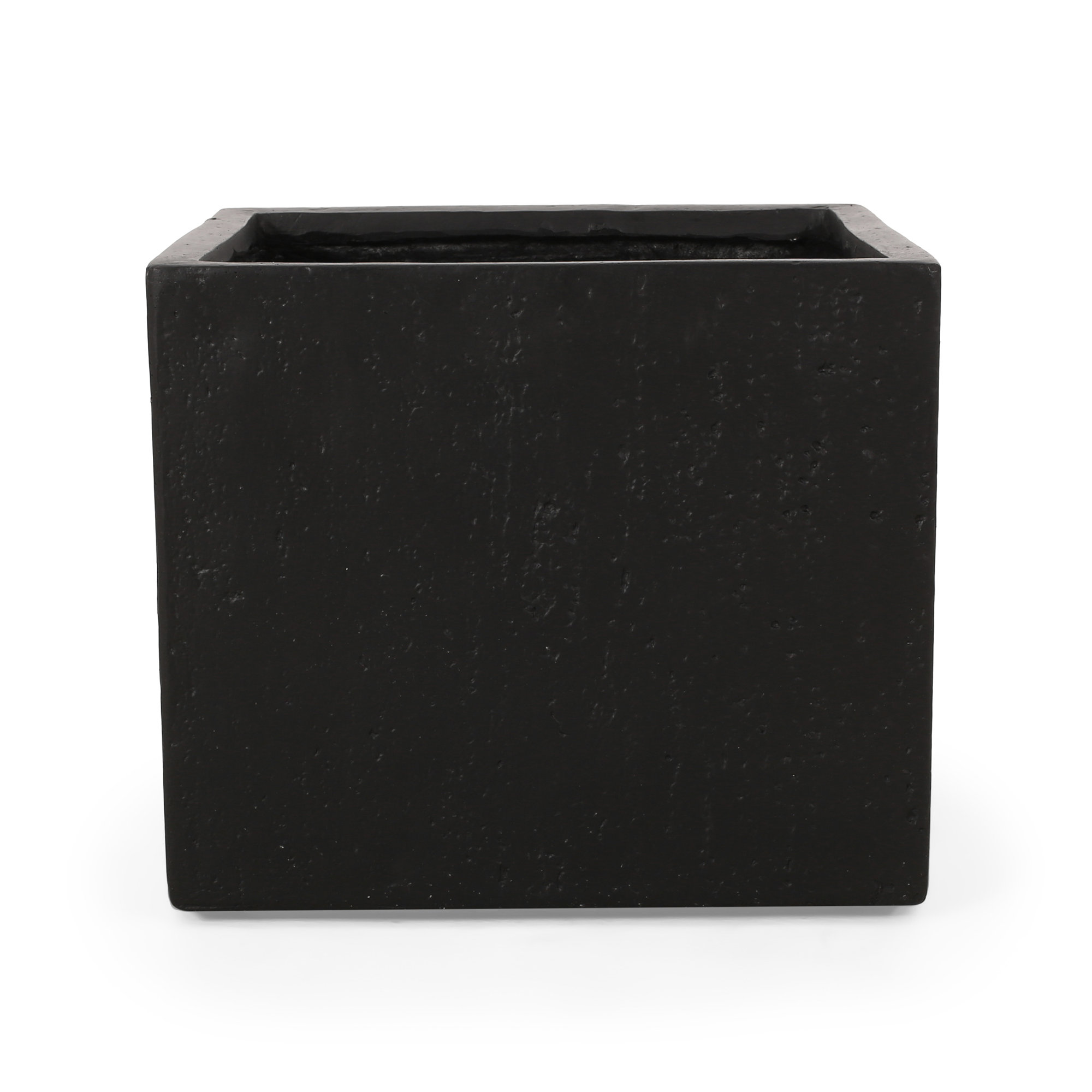 Shiner Lightweight Concrete Planter Box Set, 1, Black, 16" H x 31.25" W x 15.75" D