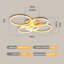 Ceiling lamp LED ceiling light living room: living room lamp dimmable 78W with remote control 5-rings bedroom lamp modern acrylic ceiling lighting for office bedroom dining room-57289535