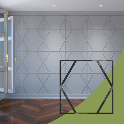 Panneaux muraux décoratifs en acrylique Fraser, grand, l 23 3/8 po x H 23 3/8 po x T 1/8 po, noir