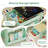 Kids Table And Chairs Set, 4 In 1 Toddler Art Desk With Storage Drawer, Wooden Activity Deskboard, Blackboard, Reversible & Detachable Tabletop, Bookshelf For Drawing, Playing, Learning(Green)-917917073