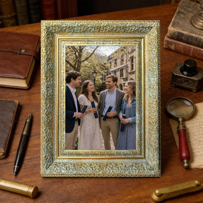 Cadre photo décoratif 5 pièces x 7 po or antique 1PC
