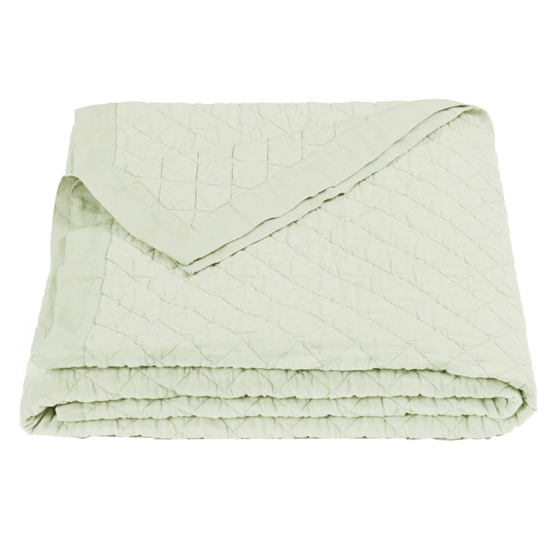 Courtepointe 1 pièce Diamond Linen, Courtepointe Fulll / Queen, Écume de mer