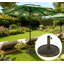 Base de support de parasol en résine, base de parasol ronde, support de parasol robuste, pour poteaux de parasol de 1,3 po / 1,5 po / 1,9 po