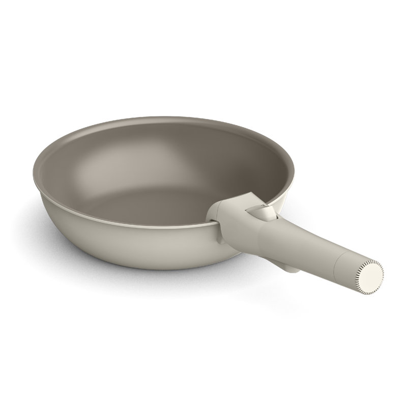 Bella 8 Piece Oatmilk Aluminum Nonstick Cookware Set with Removable Handles