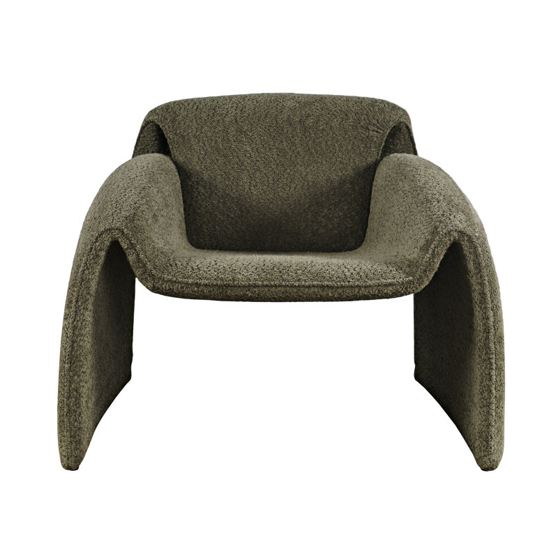 Cervando Upholstered Armchair, Green Polyester