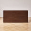 Table basse Mid-Century moderne en bois d'hévéa massif avec tablette inférieure ouverte pour le salon, un appartement ou un bureau