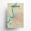 «Memphis City Map», reproduction d'impression sur affiche en beige-24705346