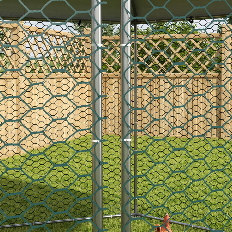 «Ezariah Walk In Chicken Run», H 104 po x l 158 po x P 136 po