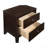Garrett Cappuccino 2-Drawer Rectangular Nightstand