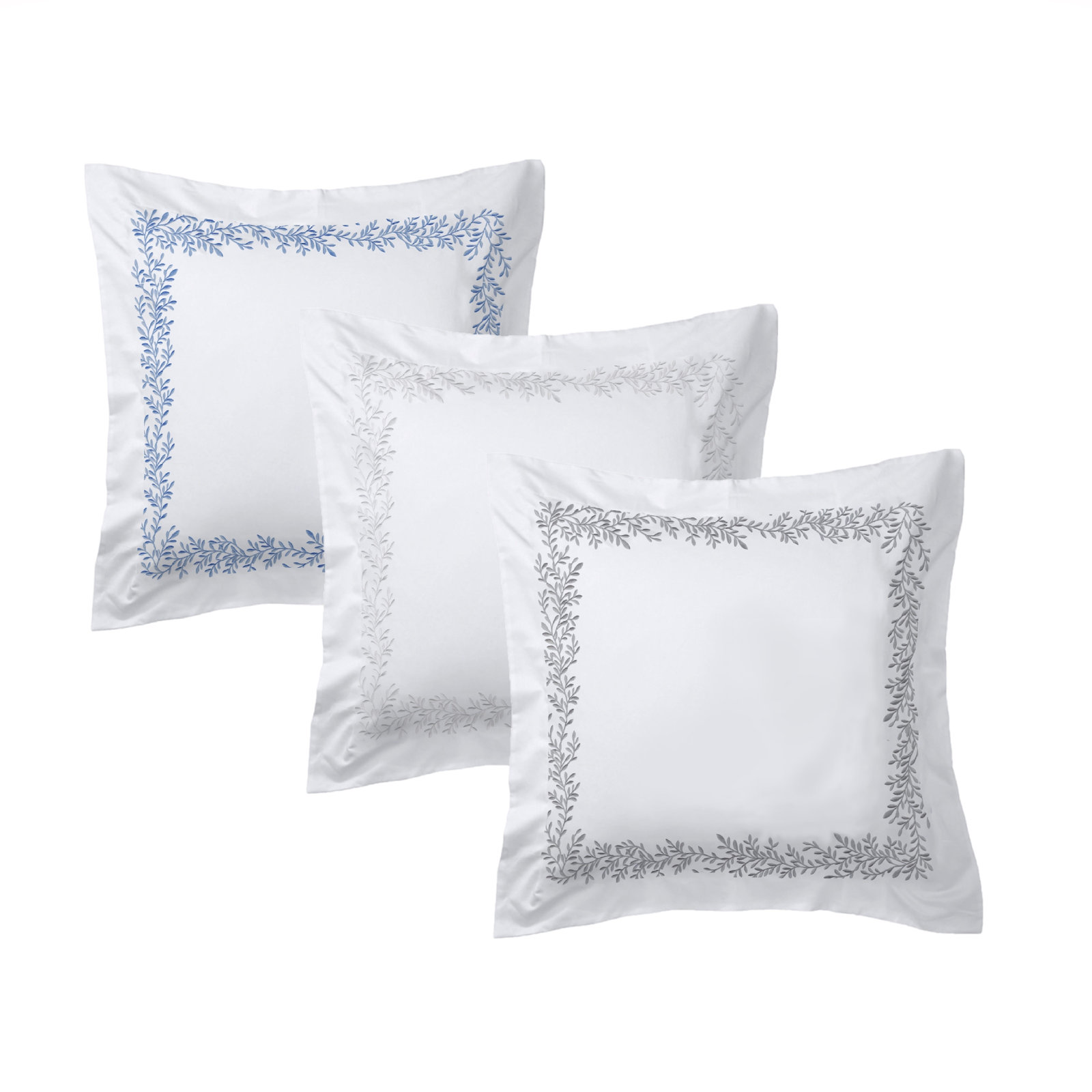 Avie Cotton Sham Set, Blue