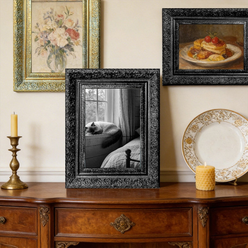 Cadre photo décoratif noir 3 pièces 11 "x 14" avec photo protecteur, Black, 3, 11" W x 14" H