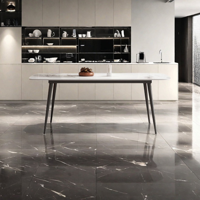 Table de salle à manger haut de gamme luxueuse, H 29,52 po x L 55,11 po x l 31,49 po