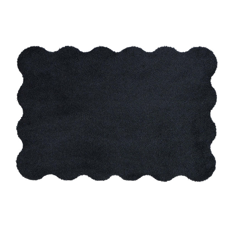 My Mat Soft Bathroom Scallop bath mat, Black