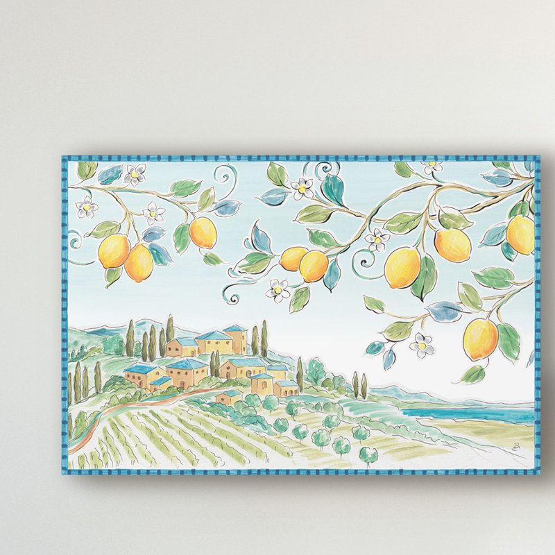 « mediterranean breeze i », reproduction de peinture acrylique sur toile tendue, H 12 po x l 19 po x P 2 po