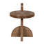 Table de bout abstraite en bois massif