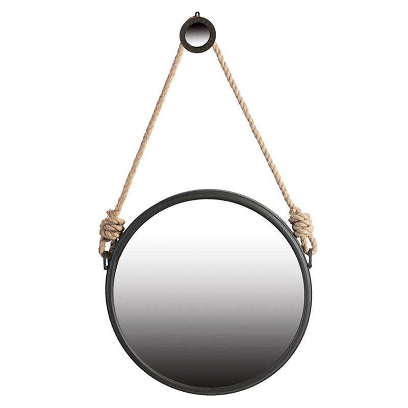 Miroir d'entrée mural 19,5 po Handsome, H 19,92 po x l 19,79 po, Métal métal