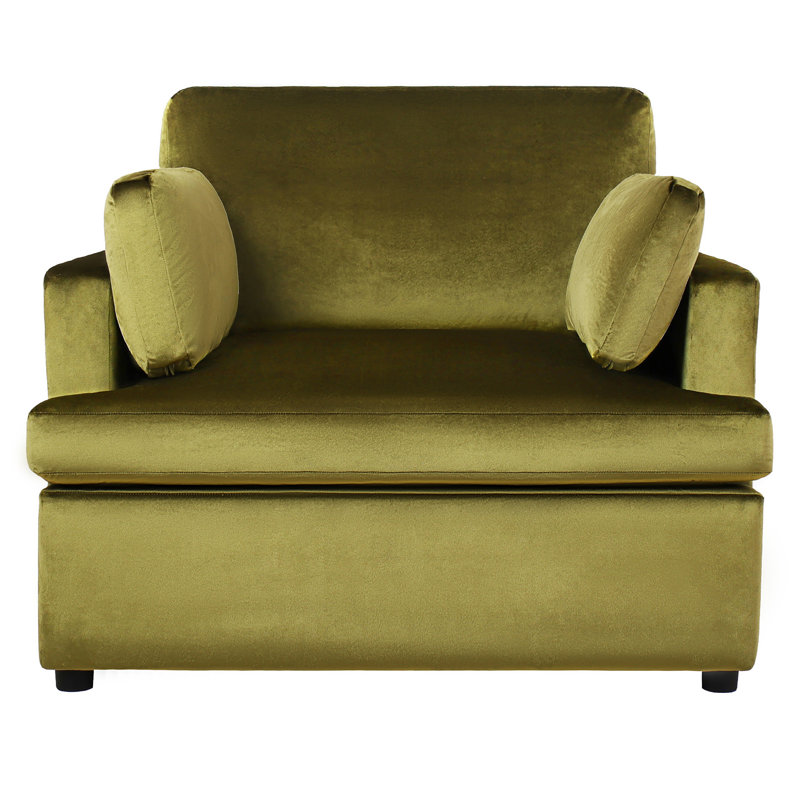 Dyani Upholstered Accent Chair, Green Polyester