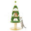 Arbre à chat moderne avec arbre à chat 51,2 pouces avec poteau à griffes épais (Φ5,4 po), tour à chat en bois, 3 condos - mobilier pour chat robuste, cadre en métal et tapis remplaçable pour chat d'intérieur-117068965