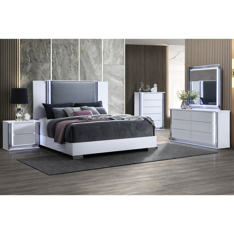 Table de chevet Moon Smooth White