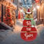 Panneau de porche en bois de renne de Noël, décoration de Noël debout 3D pour les fêtes, porte d'entrée et cour