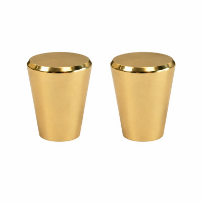 Gold Single-Hole Tapered Cabinet Pull