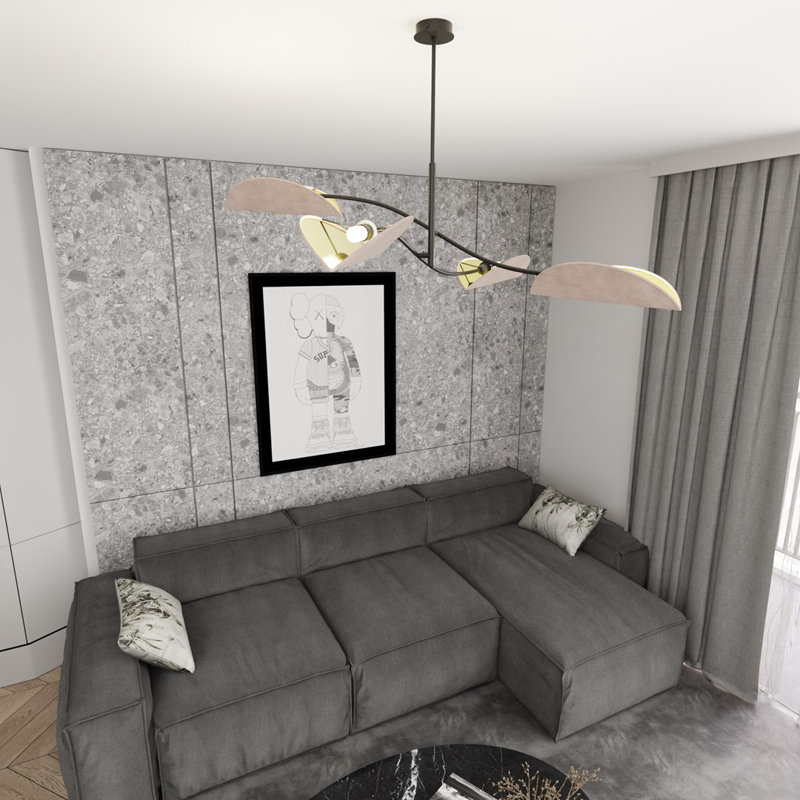 LOTUS BL, 4, 59cm H x 105cm W x 105cm D, Grey