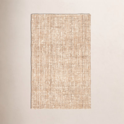Vesper Quintana Hand-Knotted Jute White/Tan Area Rug