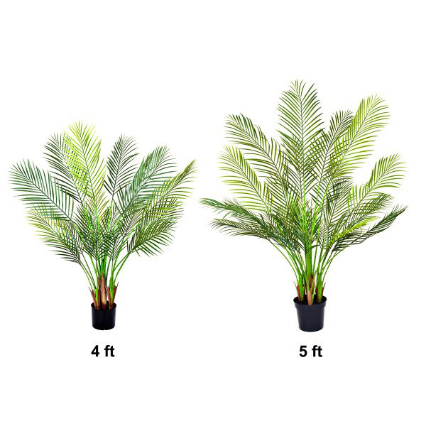 Artificial 150cm Premium Quality Areca Palm Tree in Pot, 150cm H x 26cm W x 26cm D