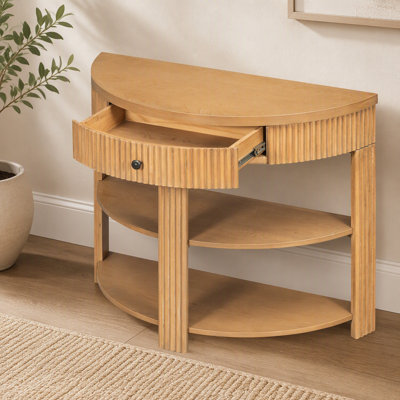 Console avec tiroir et tablettes