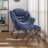 Modern Soft And Comfortable Accent Chair With Ottoman, Armrests And Side Pocket For Small Spaces-534403485