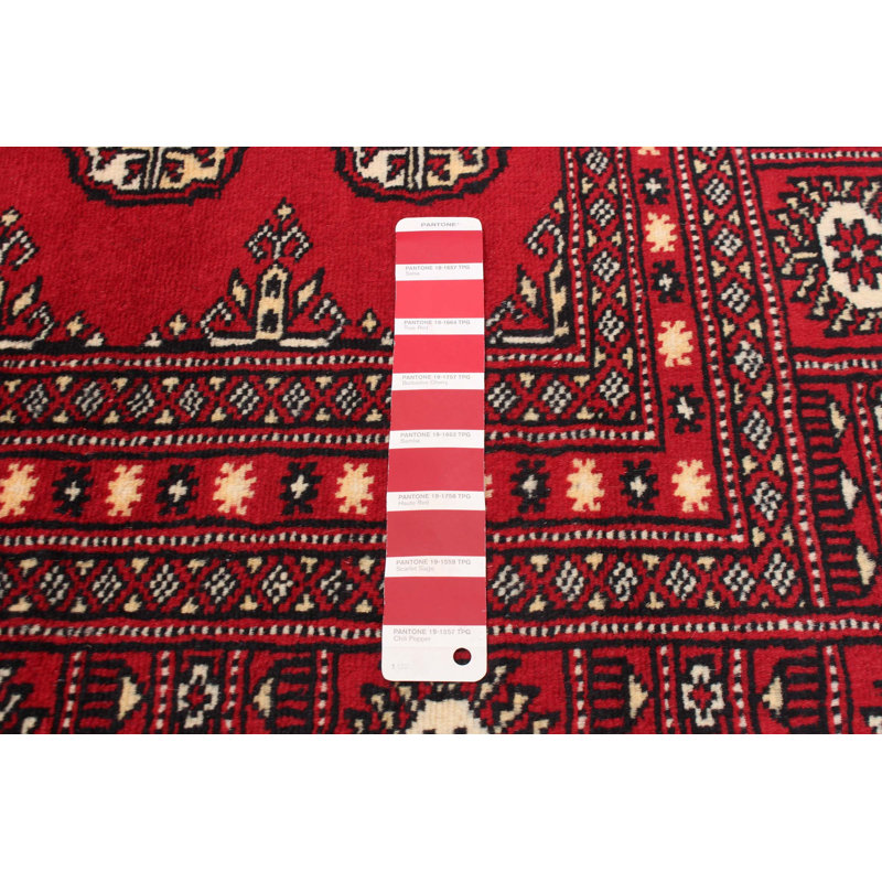 Tapis rouge foncé Finest Peshawar Bokhara 8 pi 0 po x 9 pi 7 po