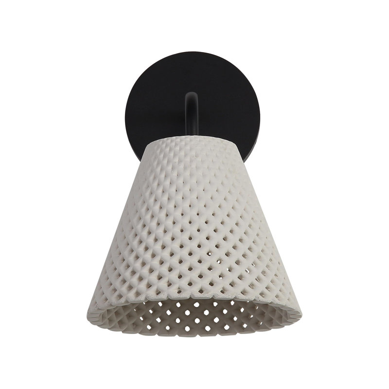 Clarus-LED 8" Wall Sconce - Outdoor Cement, White Sandstone