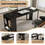 Bureau rectangulaire simple en bois massif noir de luxe Simple-108044063