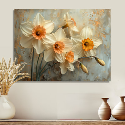 Jaune jaune blanc fragiles jonquilles - jonquilles murales salon