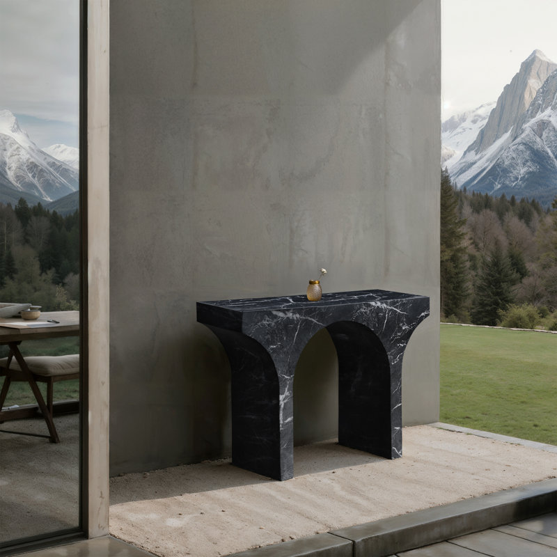 Jimerson Finished Console Table, Black