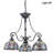 Tiffany Stained Glass 3-light Glass Chandelier