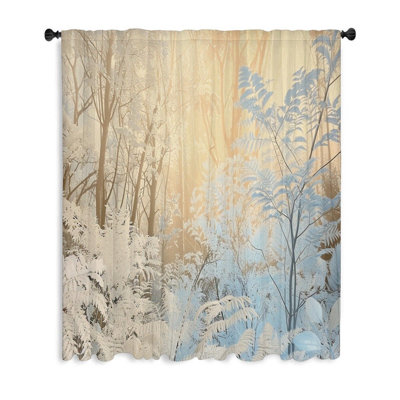 Rideau transparent en polyester Helmtraut
