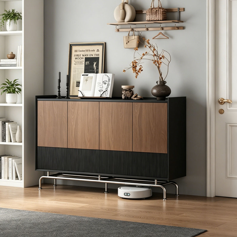 Armoire à chaussures minimaliste de style américain, 47.24"H x  55.12"W x  13.78"D