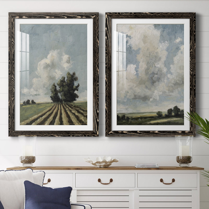 Copse of Trees Premium encadré mat - prêt à être accroché, H 31,5 po x l 47 po x P 1,5 po, Cadre noir