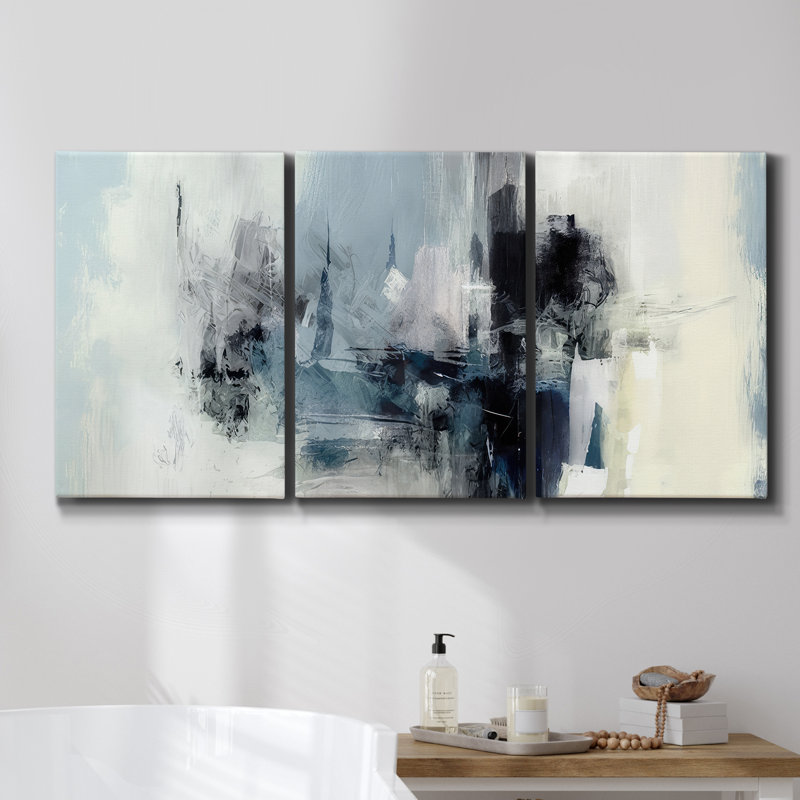 Painter's Composition Study VIII - Multi Piece Framed Canvas, 36" H x 72" W x 2" D
