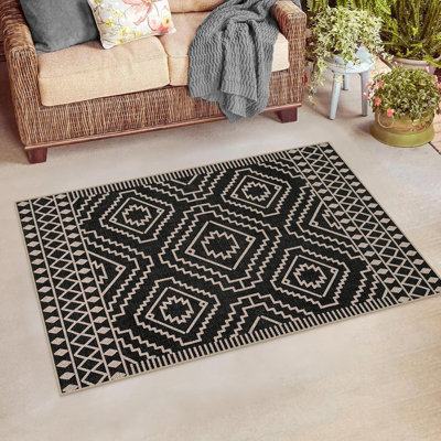 3x5 foot Moroccan easy-to-use jute carpet, living room carpet, indoor and outdoor carpet, terrace and courtyard deck