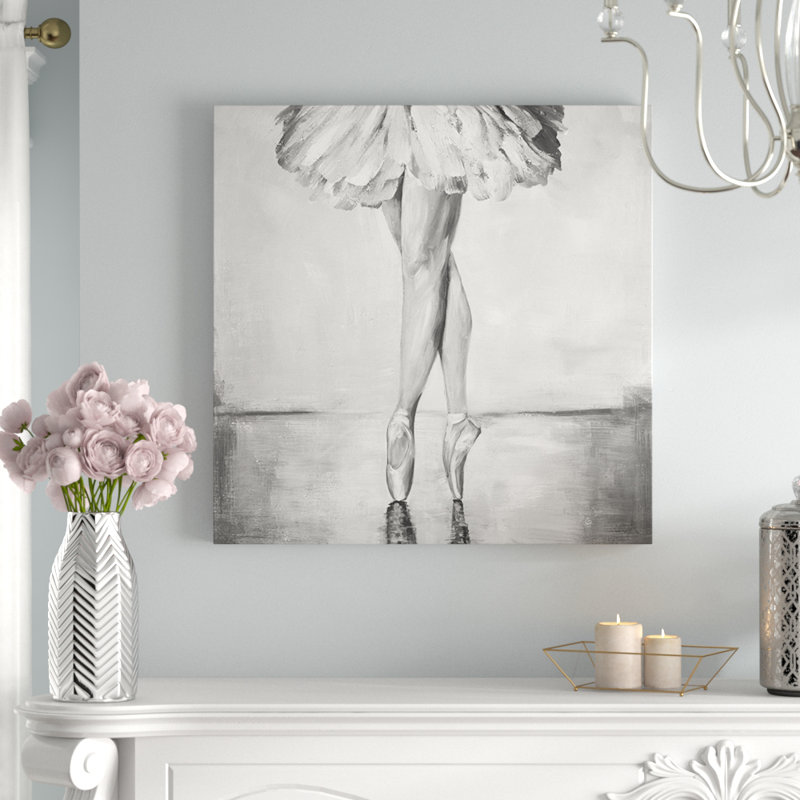 Ballerina Classic Steps - Wrapped Canvas Print, 36" H x 36" W x 1.5" D