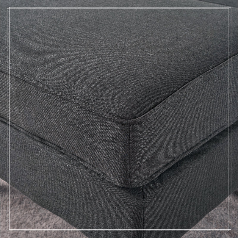 Repose-pieds Babbett, Tissu gris foncé
