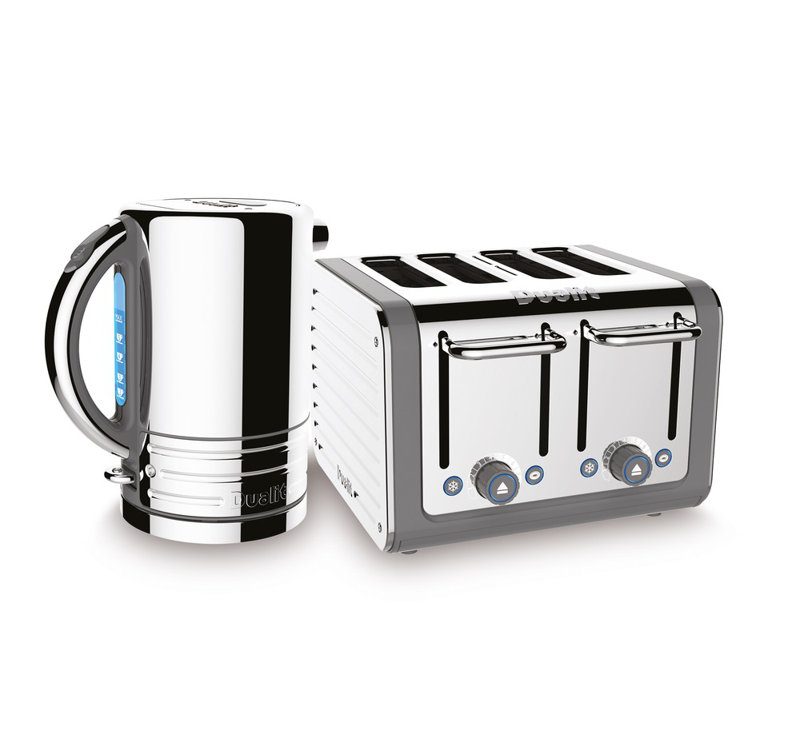 Dualit 2300W 1.5L Architect Kettle, Polished Steel/Grey