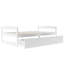 Lit simple blanc avec 2 tiroirs fonctionnels de qualité moderne
