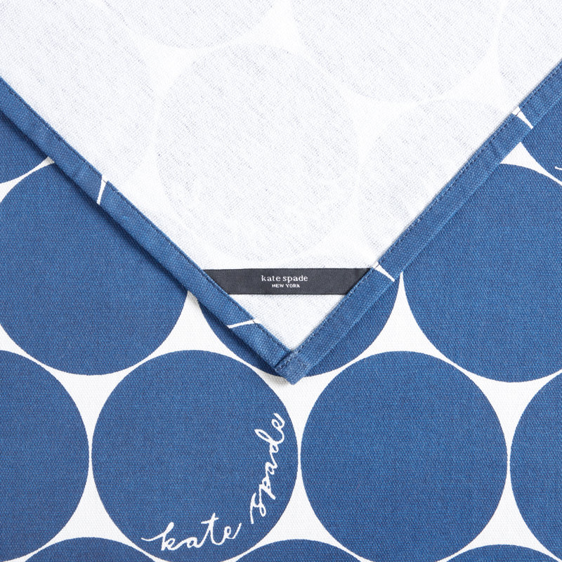 Loop And Dot 100% Cotton Square, Blue/White