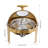 16.9QT Round Buffet Warmer Chafing Dish With Visible Glass Lid